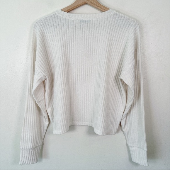 Aritzia Womens Size Medium Rudko Long Sleeve Ribbed Crop Top - Picture 15 of 15